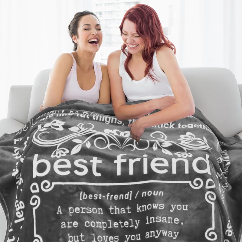 Best Friend Birthday Blanket - Funny Fleece Gift for Women