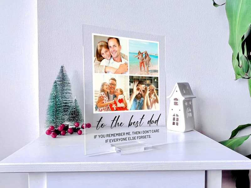 Personalized Photo Plaque with Stand - Best Friend Gift for Couples