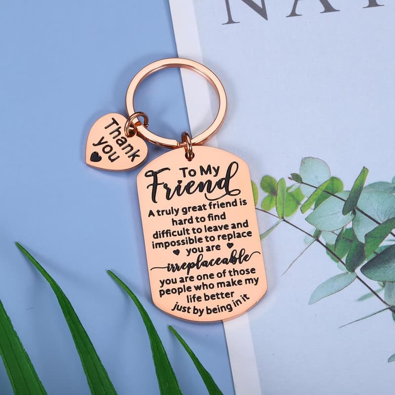 Best Friend Birthday Keychain - Sentimental Gift for Women