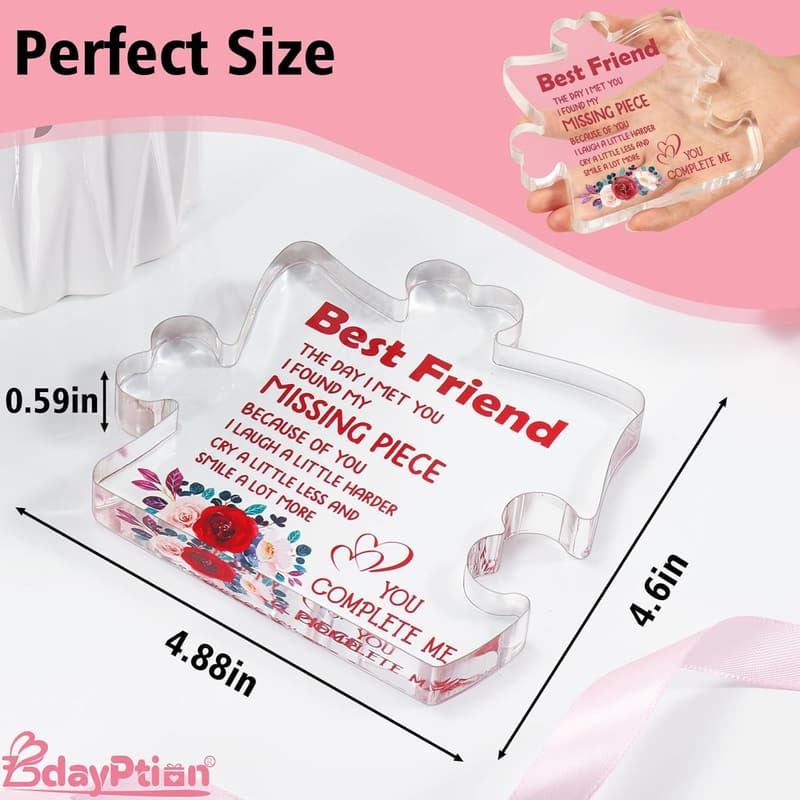 Best Friend Mother's Day Acrylic Desk Plaque