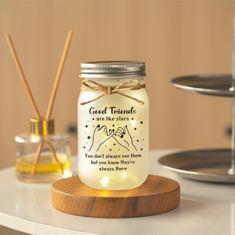 Birthday Gift for Best Friend – Mason Jar Night Light