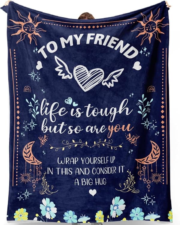 Birthday Blanket Gift for Best Friends, 50x60 Cozy Throw