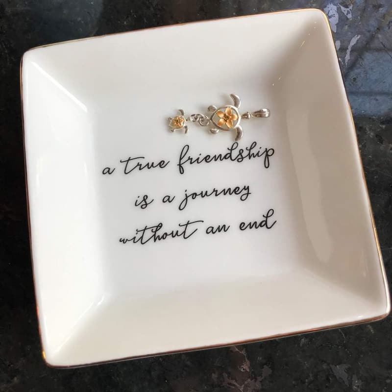 Sentimental Birthday Gift for Women - Ceramic Ring Dish