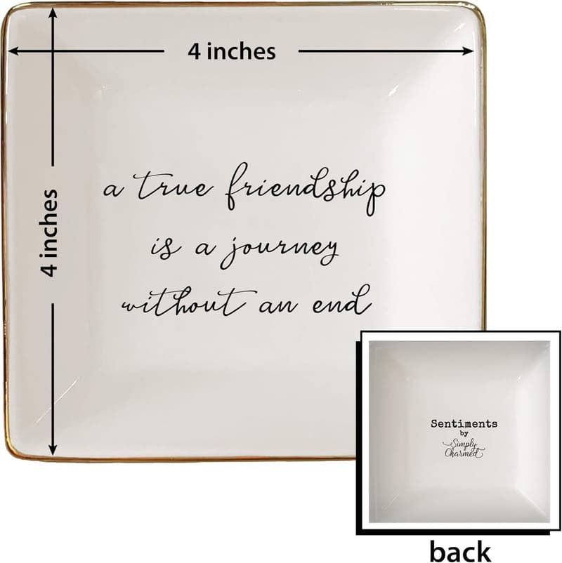 Sentimental Birthday Gift for Women - Ceramic Ring Dish