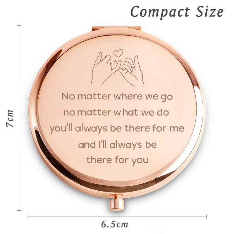 Personalized Compact Mirror for Women, Perfect Friendship Gift