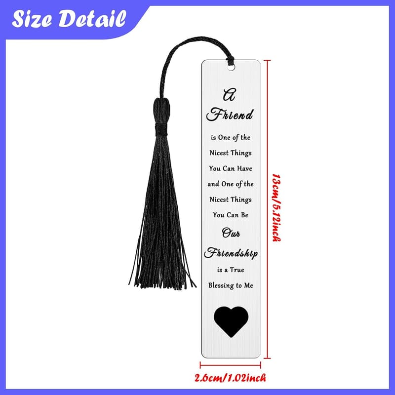 Best Friend Appreciation Bookmark for Book Lovers