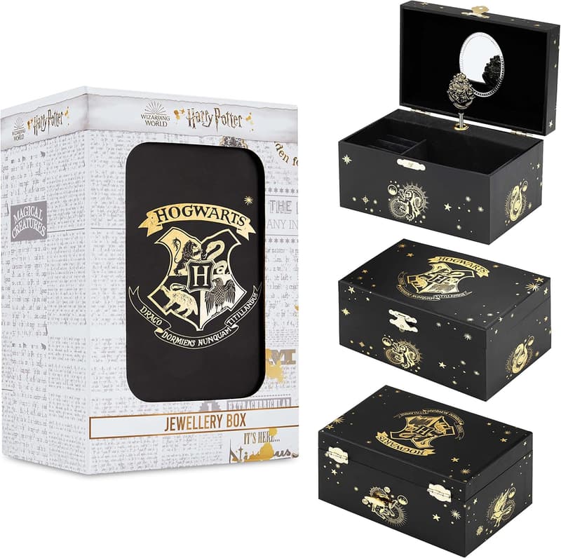 Musical Harry Potter Jewelry Box with Spinning Hogwarts Crest
