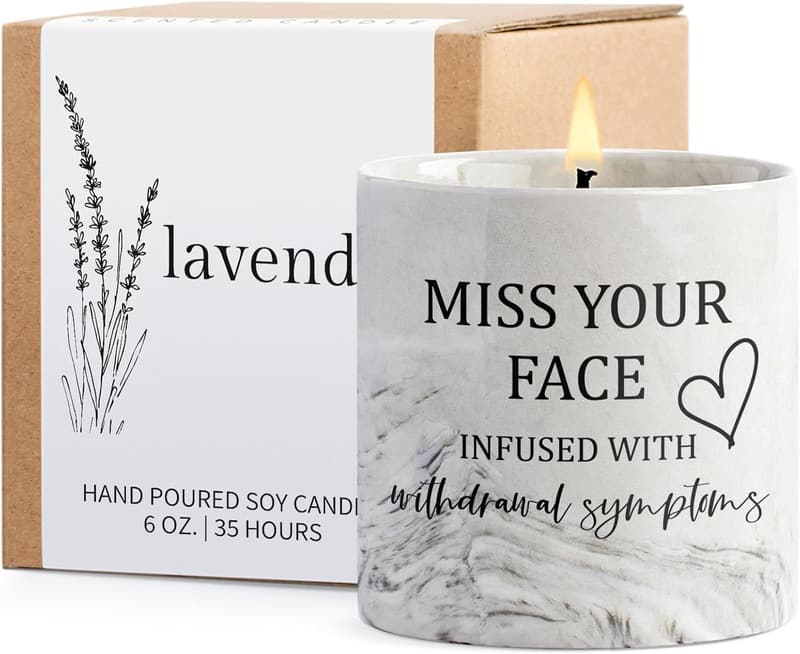 Long-Distance Friendship Candle - 6 oz Lavender Porcelain
