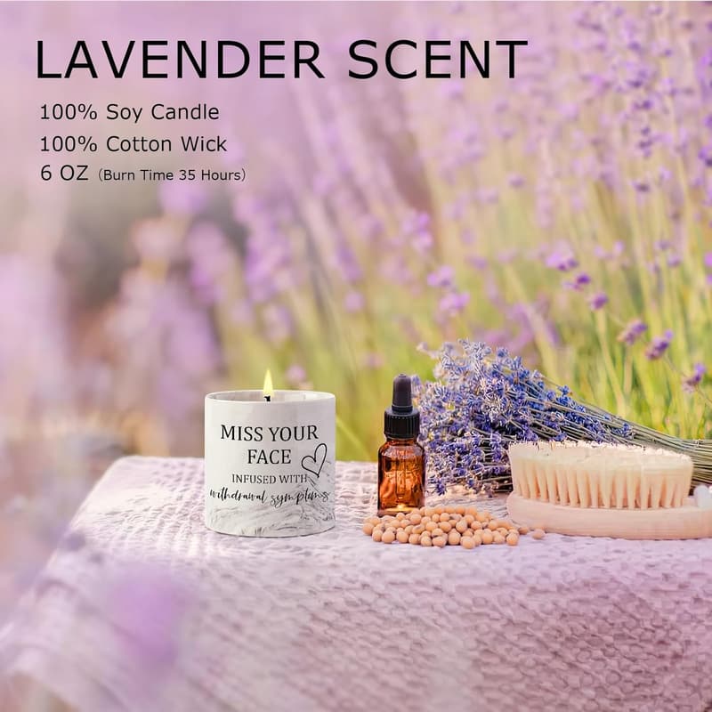 Long-Distance Friendship Candle - 6 oz Lavender Porcelain