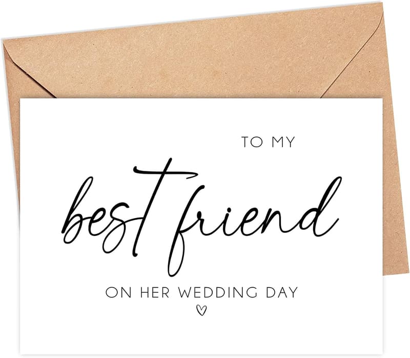 Bride Wedding Card - Handmade Congratulations for Best Friend