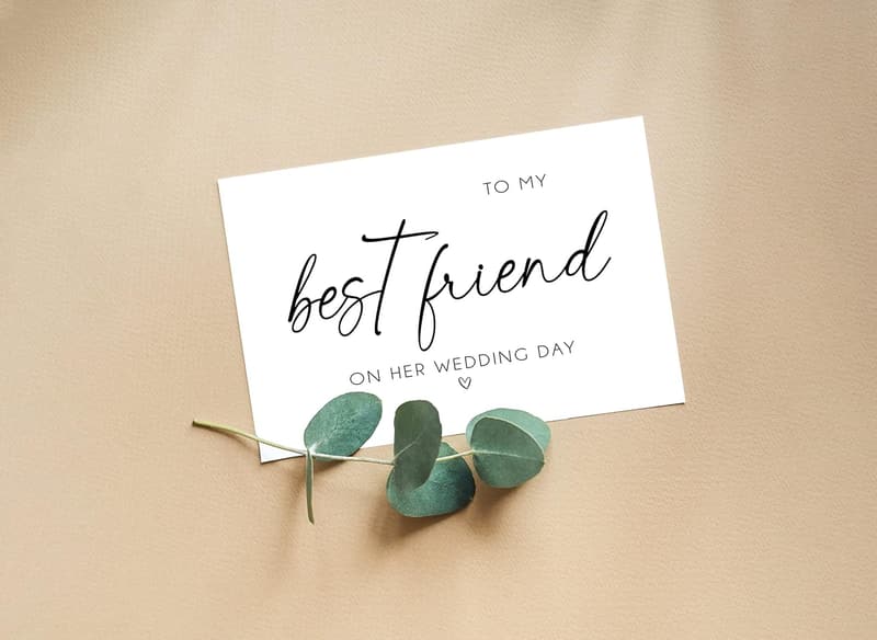 Bride Wedding Card - Handmade Congratulations for Best Friend