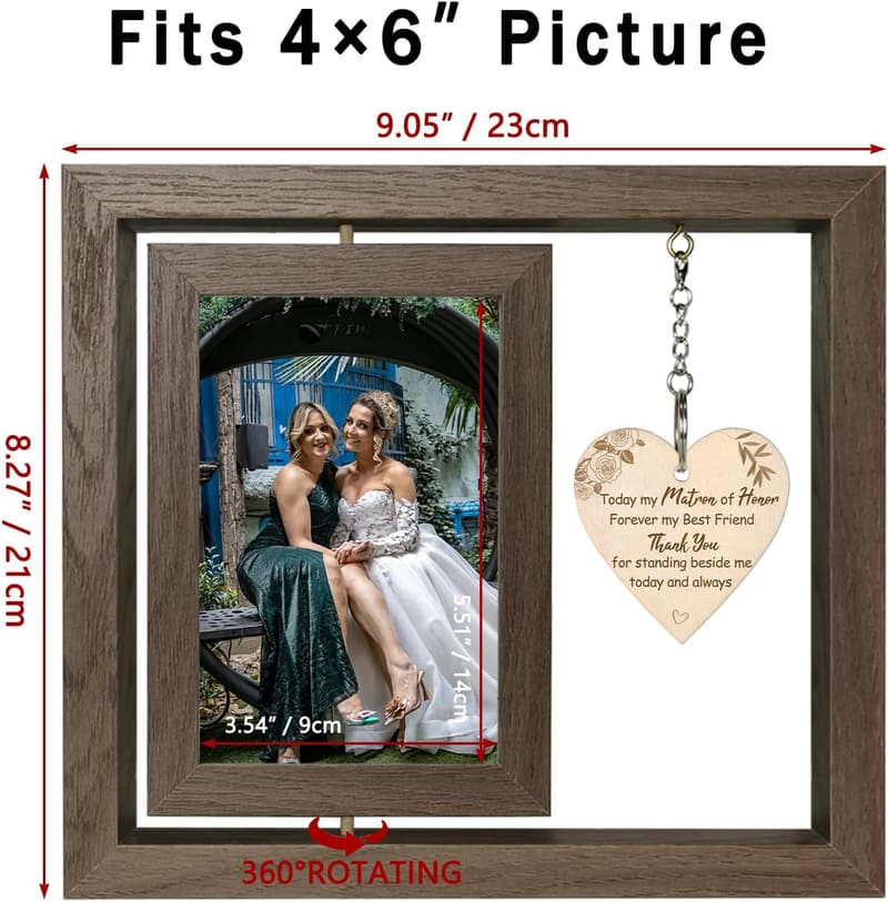 Matron of Honor Picture Frame for Wedding Day Gift