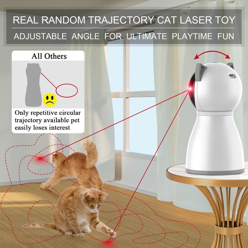 Interactive Rechargeable Laser Cat Toy for Indoor Cats