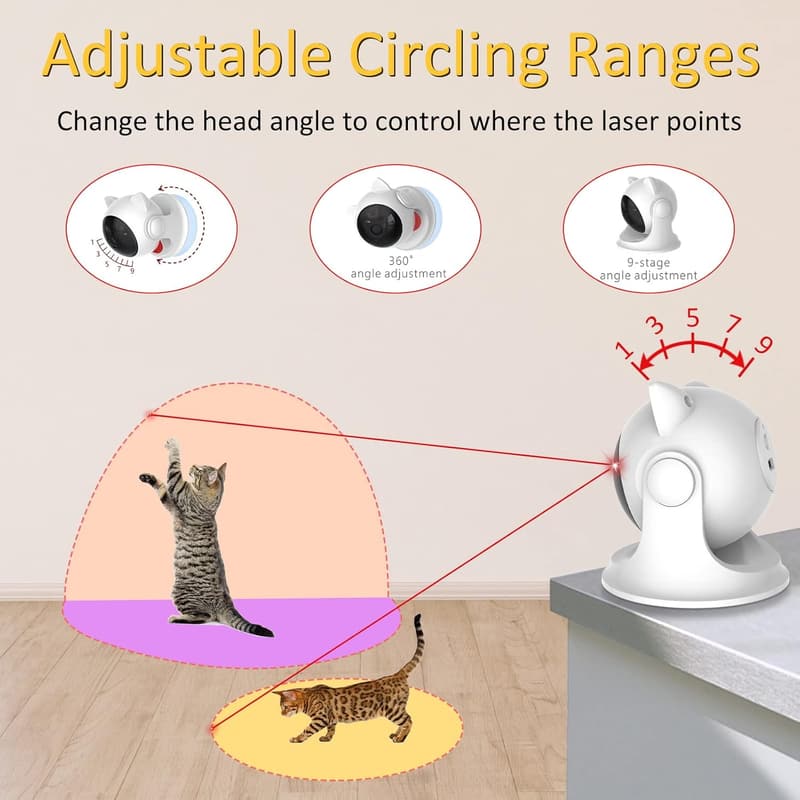 Interactive Automatic Laser Toy for Indoor Cats and Dogs