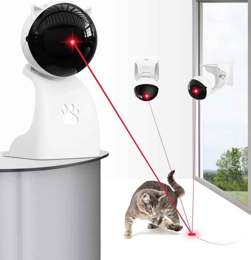 Interactive USB Rechargeable Cat Laser Toy - 3 Speed Modes