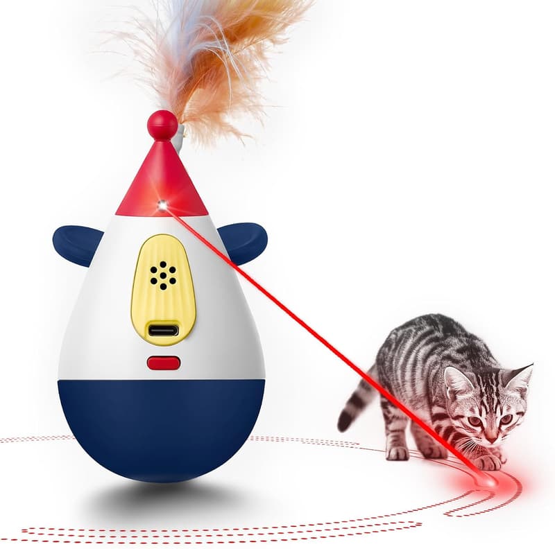 Automatic Rechargeable Cat Laser Toy with Random Trajectory