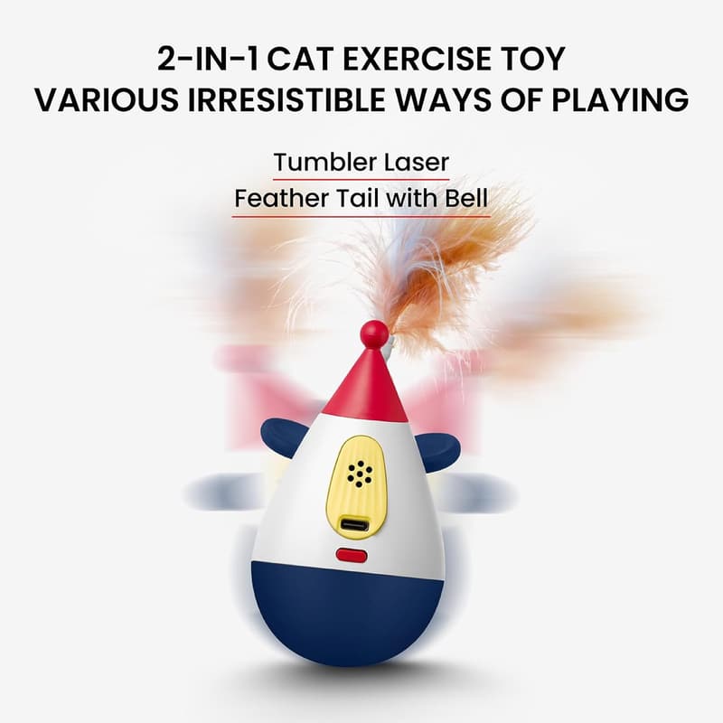 Automatic Rechargeable Cat Laser Toy with Random Trajectory
