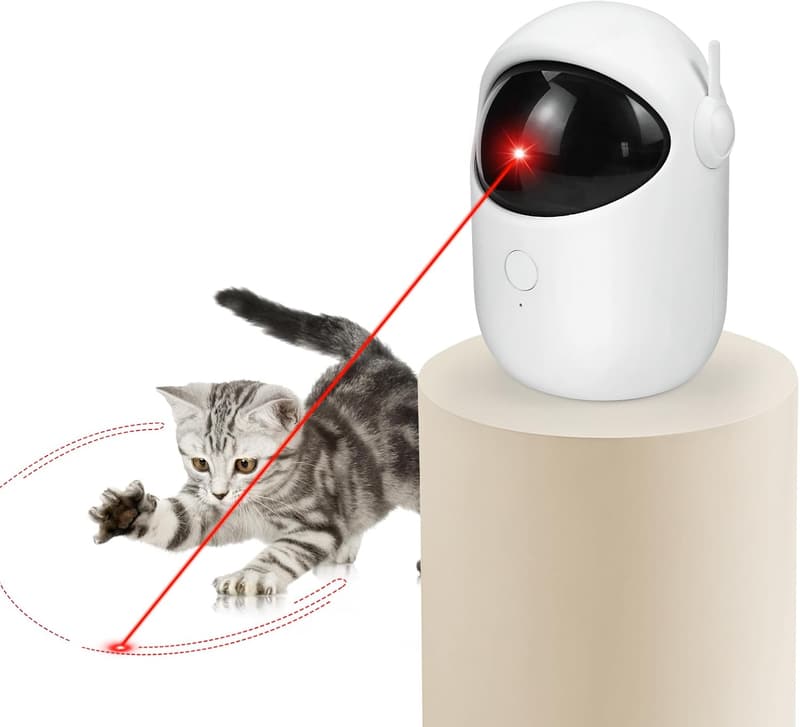Interactive Laser Cat Toy with 3 Speed Modes and Timer