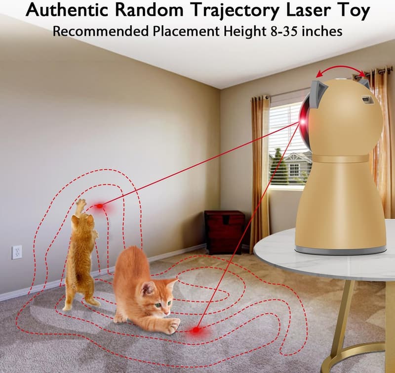 Automatic Interactive Cat Laser Toy with Random Trajectory