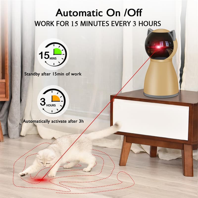 Automatic Interactive Cat Laser Toy with Random Trajectory