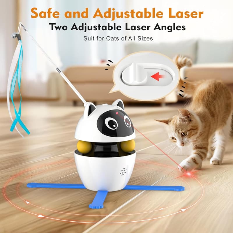 Interactive Rechargeable Cat Laser Toy with 3 Modes
