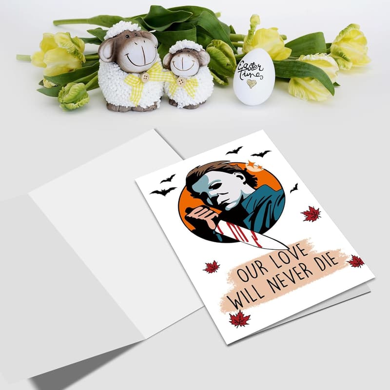 Funny Michael Myers Halloween Card for Couples, Spooky Anniversary