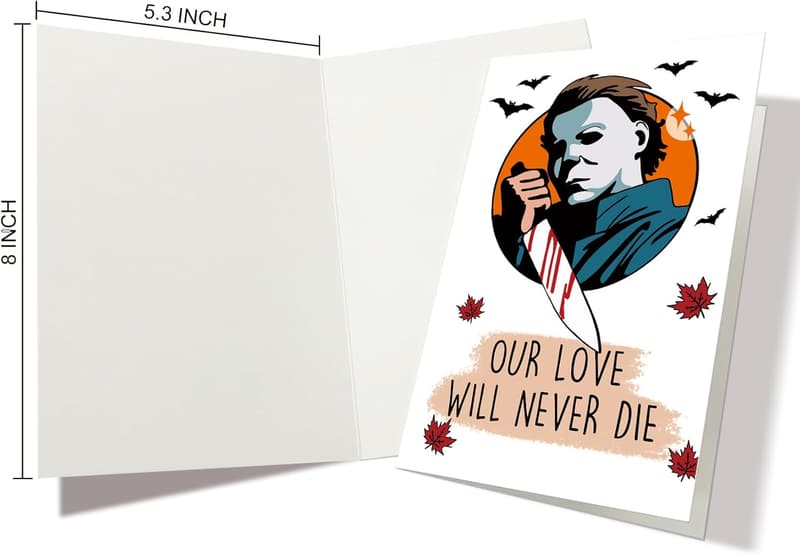 Funny Michael Myers Halloween Card for Couples, Spooky Anniversary