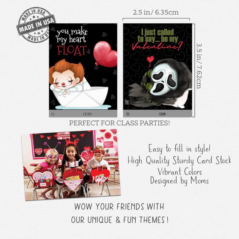 Valentine's Day Classic Horror Character Card Set (24)
