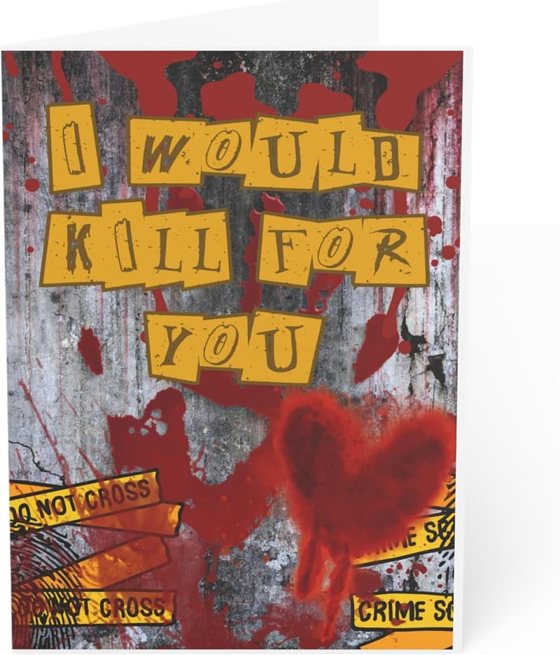 Creepy Anniversary Card for Couples - Dark Horror Design