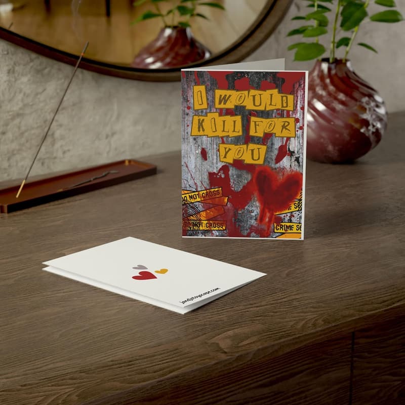 Creepy Anniversary Card for Couples - Dark Horror Design