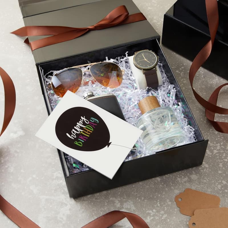 Groomsmen Proposal Boxes - Glossy Black Magnetic Set of 6