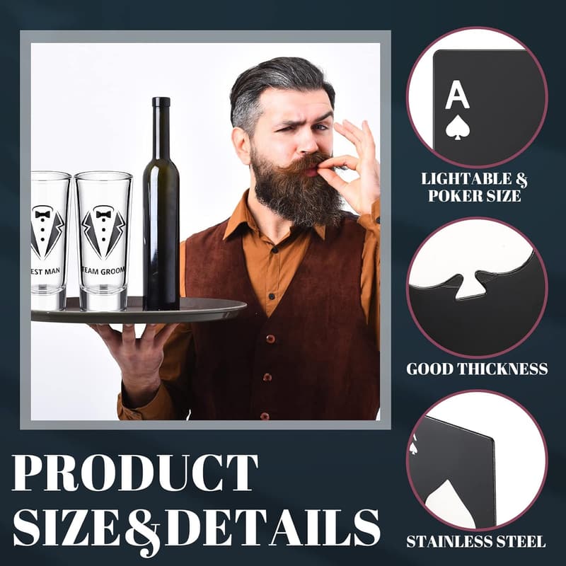 Groomsmen Proposal Set: Tuxedo Shot Glasses & Bottle Openers