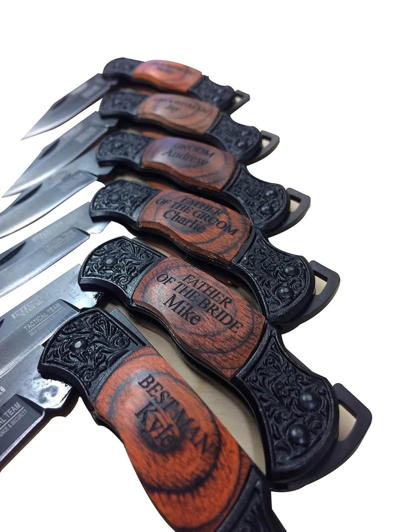 Personalized Pocket Knife Set for Groomsmen Gifts