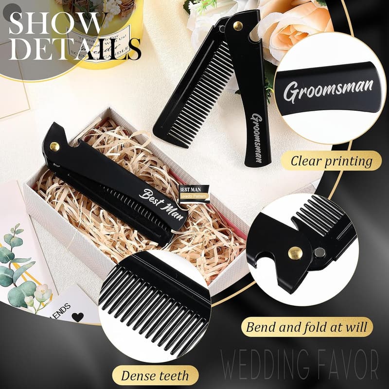 Beard Grooming Combs Set for Men – Stainless Steel (6 Pack)
