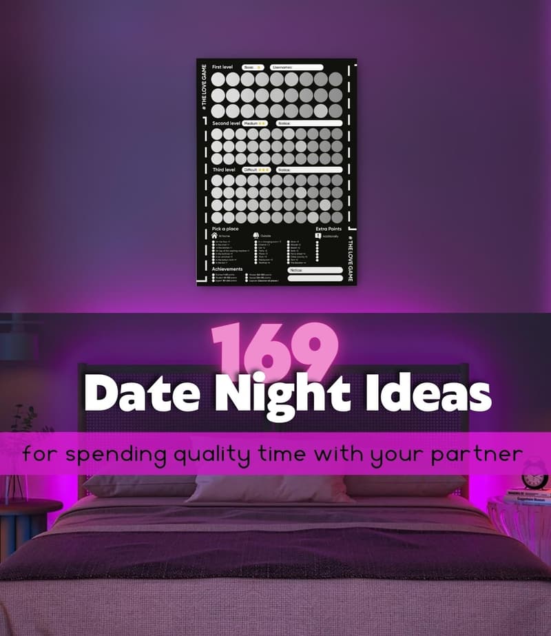 Date Night Ideas Scratch-Off Poster for Couples