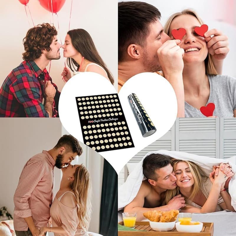 Valentine's Day Scratch-off Poster for Couples - 100 Date Night Ideas