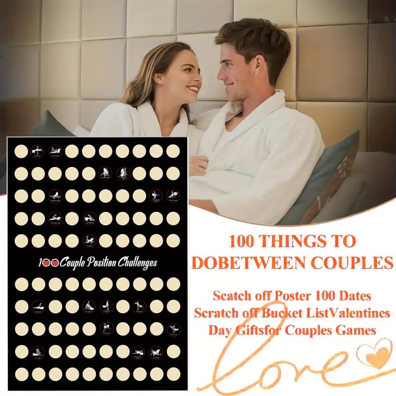 Couples' Anniversary Scratch-Off Date Challenge Poster