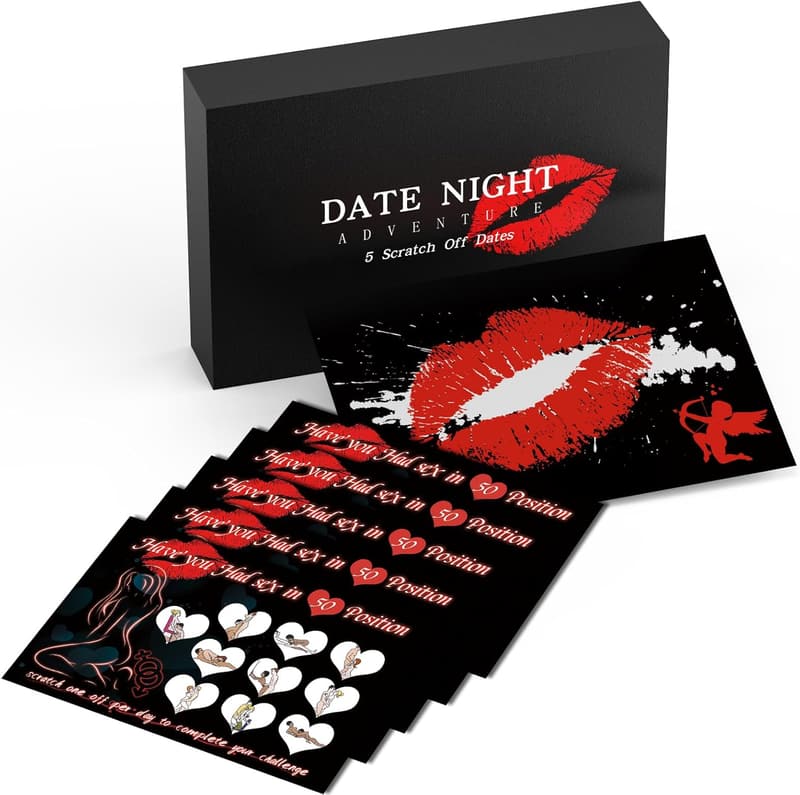 Naughty Date Night Scratch Off Cards for Couples - 50 Challenges