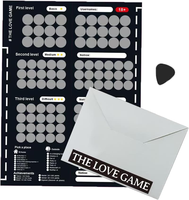 Date Night Scratch-Off Poster with 104 Ideas for Couples