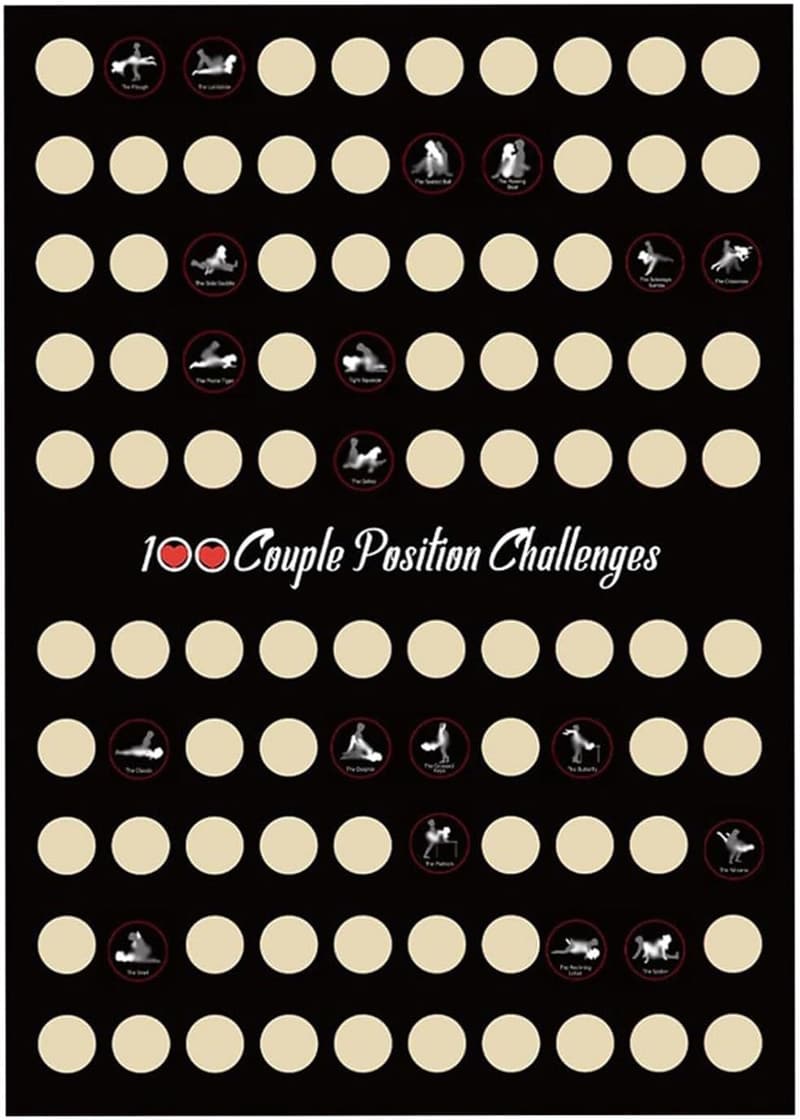 Valentine's Day Scratch Off Poster: 100 Couple's Sex Poses