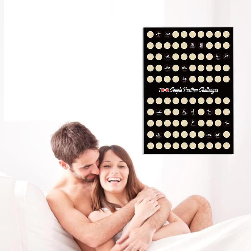 Valentine's Day Scratch Off Poster: 100 Couple's Sex Poses