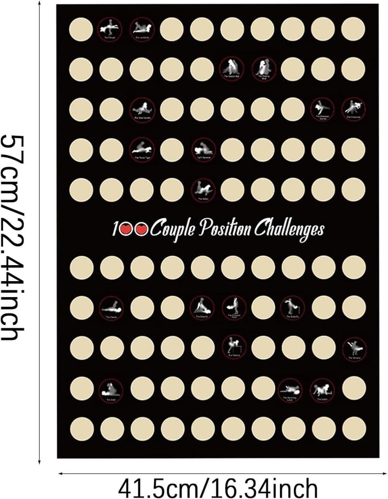 Valentine's Day Scratch Off Poster: 100 Couple's Sex Poses