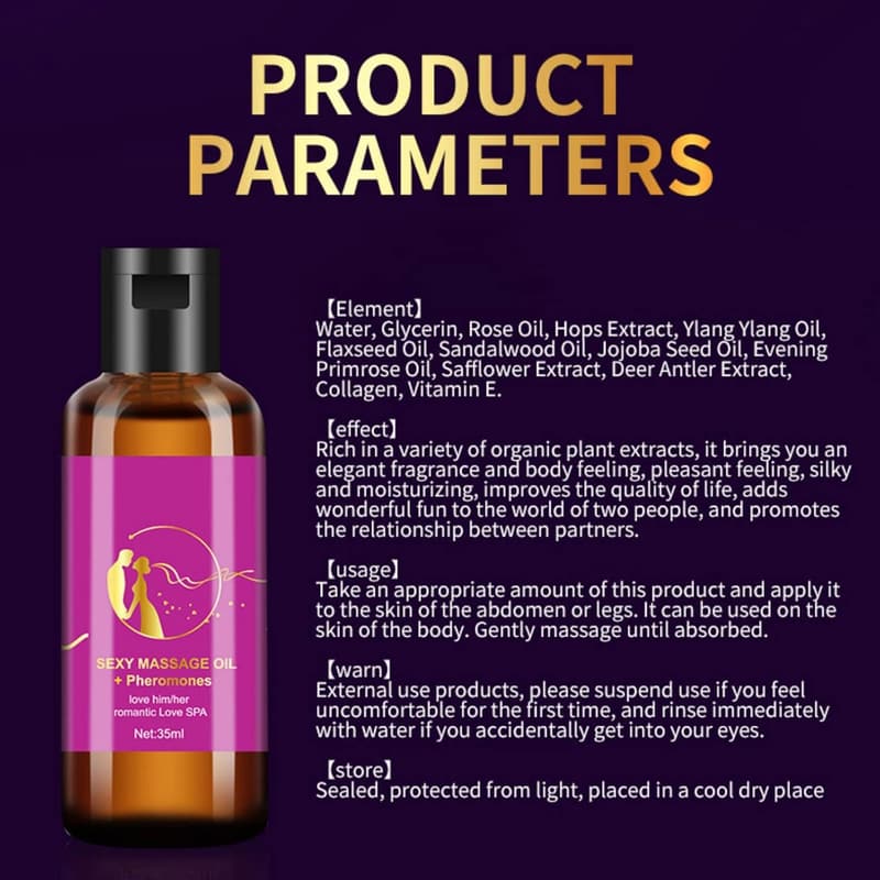 Valentine's Day Sensual Massage Oil with Pheromones for Couples