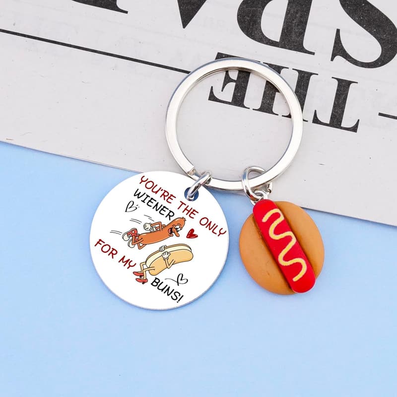 Cute Keychain for Him - Funny Valentine's Day Gift