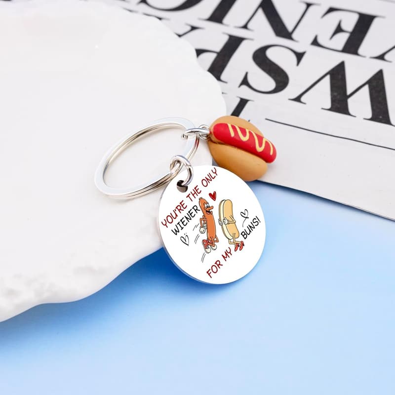 Cute Keychain for Him - Funny Valentine's Day Gift