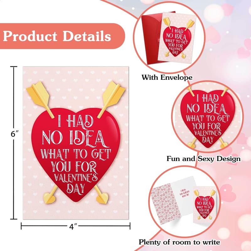 Funny Valentine's Day Cards for Couples - Naughty Gift Set