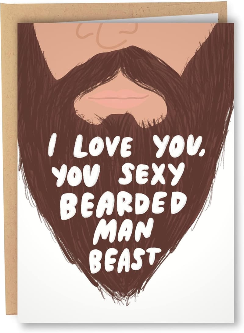 Funny Valentine's Day Card for Bearded Husband