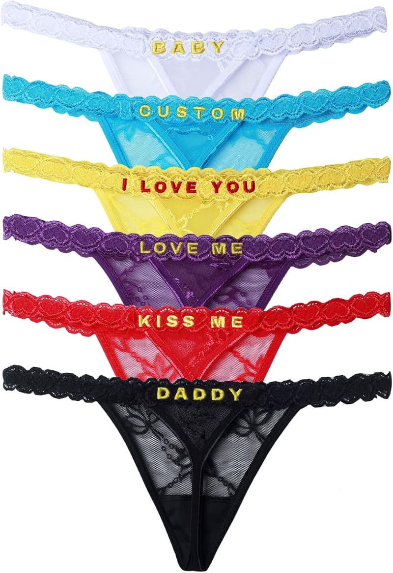Valentine's Day Personalized Lace Thongs for Couples
