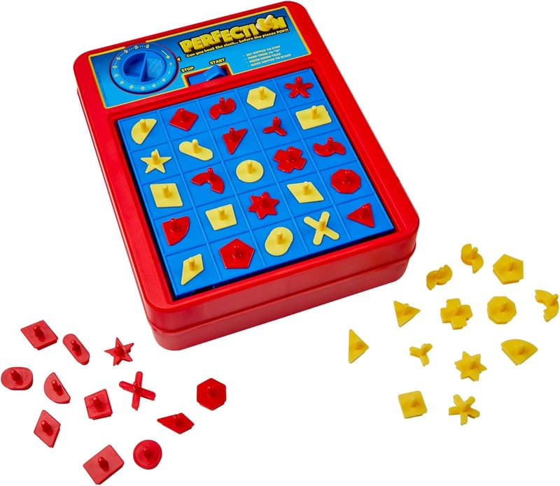 Hasbro Gaming Perfection Plus 2-Player Shape Popping Game