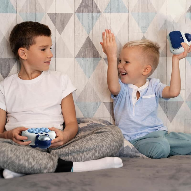 Birthday Gift: Handheld Push Bubble Game Console for Kids